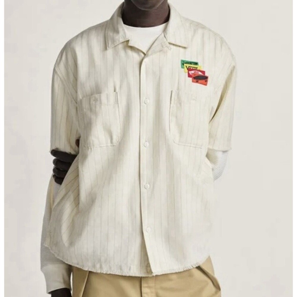 Vans LX Chlo SS Shirt Marshmallow Size XL AN6270